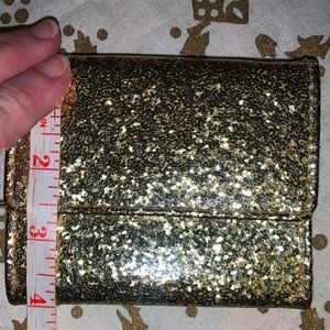 Adrienne Vittadini Glittery Gold wallet/coin purse 👛